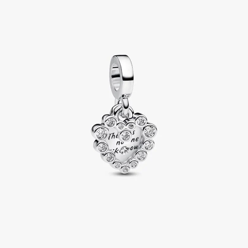 [13561] Sparkling Heart Double Dangle