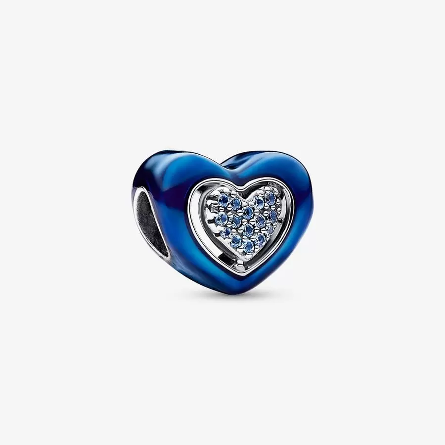 [2375] Blue Spinnable Heart