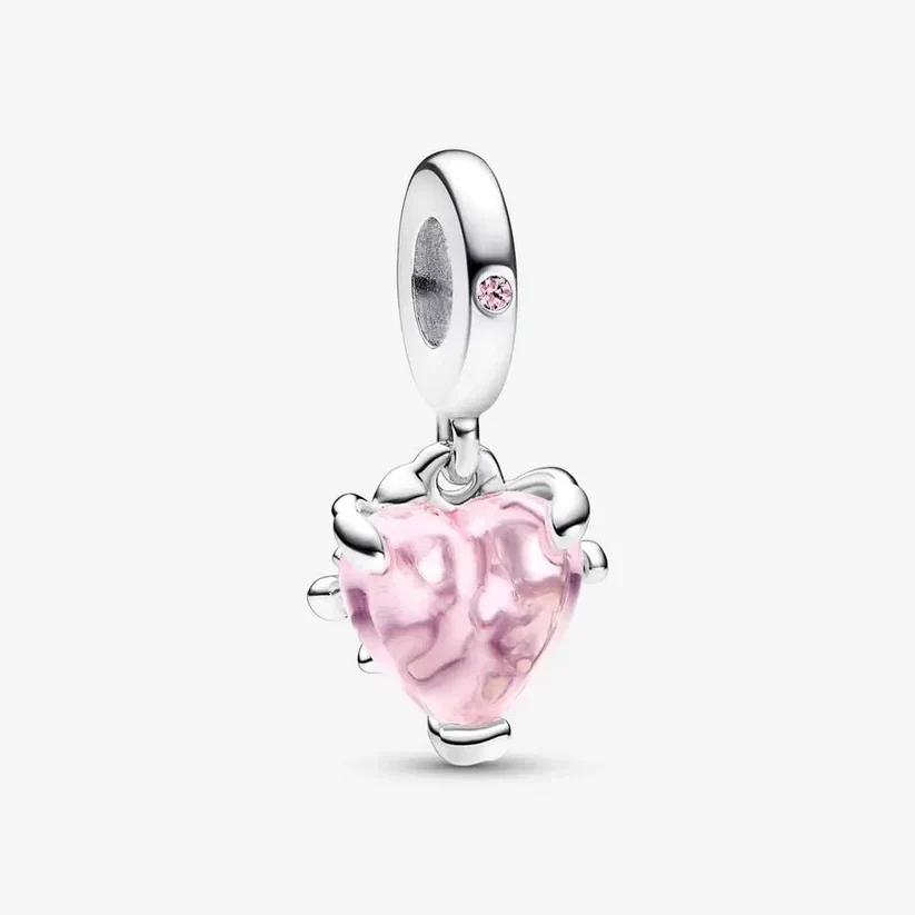 [99130] Pink Family Tree & Heart Dangle