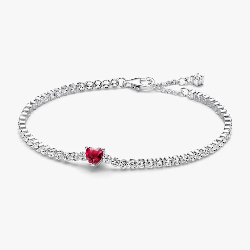 Red Sparkling Heart Tennis 20