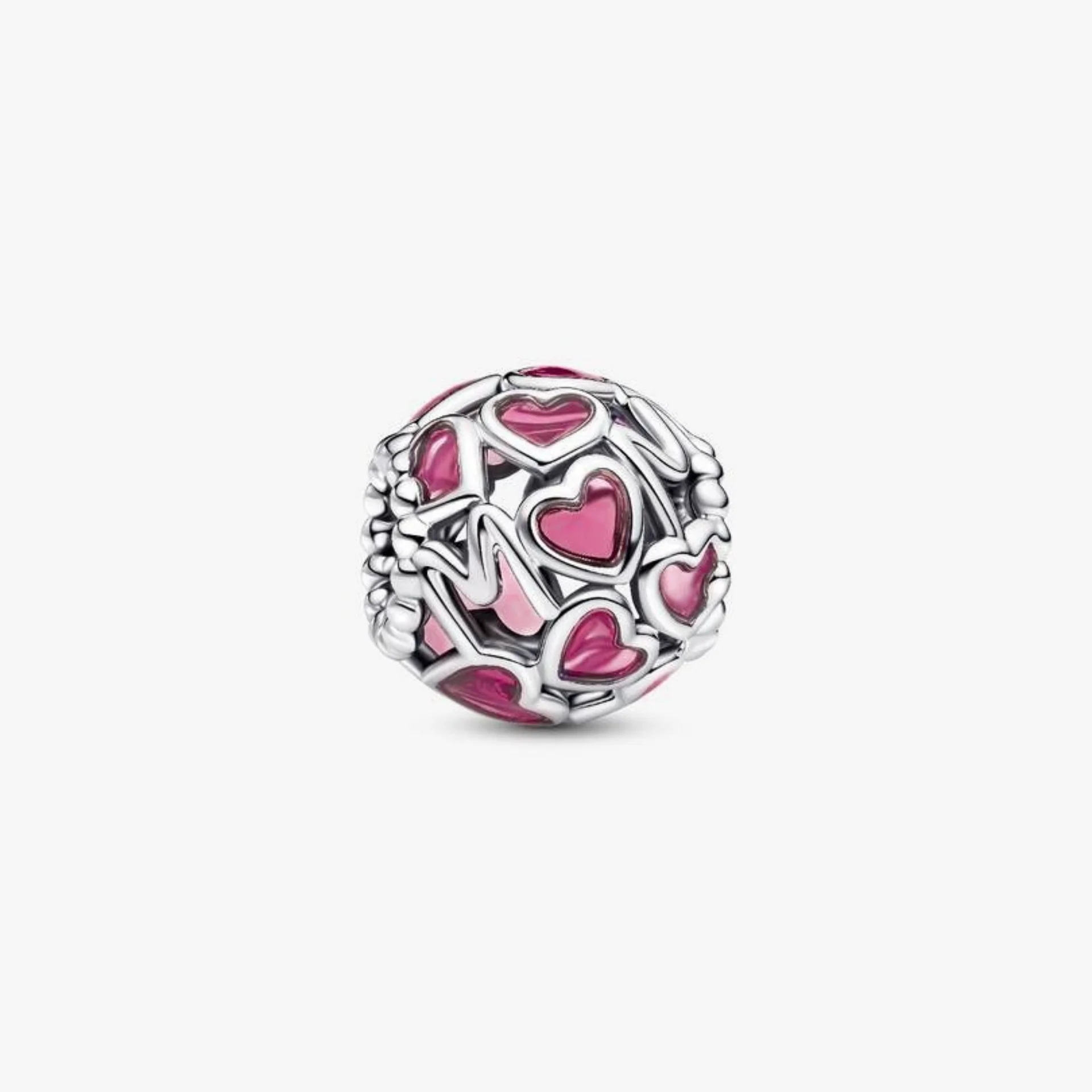 [88006] Pink Openwork Hearts Mom