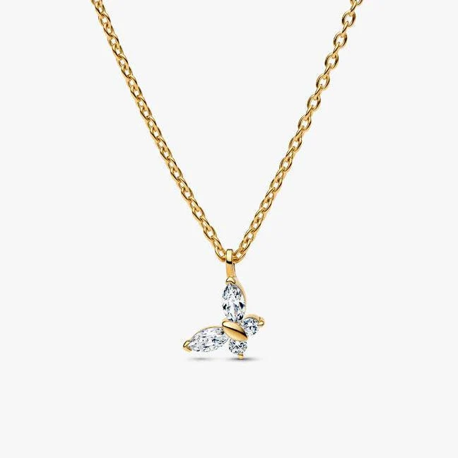 Butterfly Pendant Necklace Shine